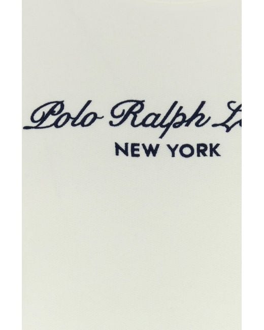 Polo Ralph Lauren White Cotton Blend Sweatshirt for men