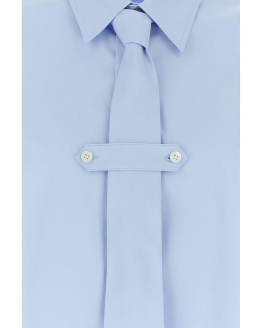 Dries Van Noten Light Blue Cilian Poplin Shirt for men