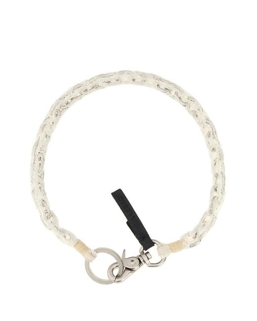 Our Legacy White Lace Ladon Necklace for men