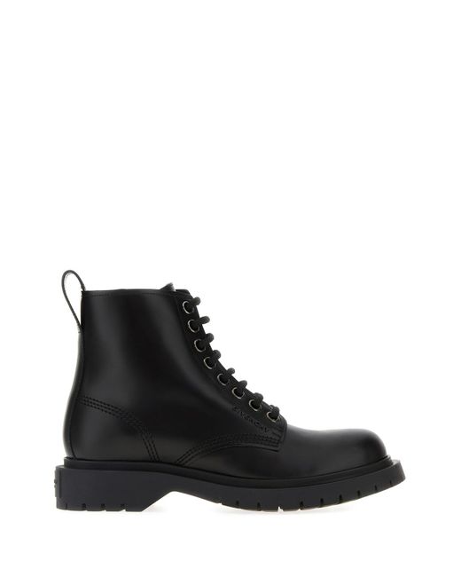 Givenchy Black Leather Ankle Boots