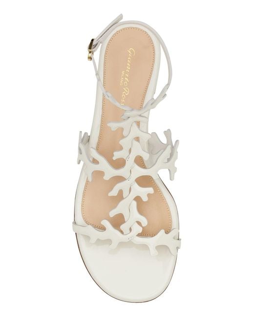 Gianvito Rossi White Chalk Leather Ocean Sandals