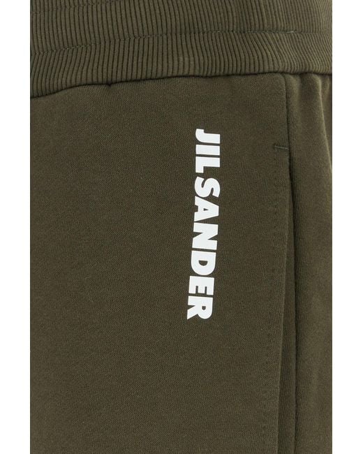 Jil Sander Olive Green Cotton joggers