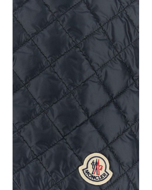 Minigonna in nylon blu notte di Moncler in Blue