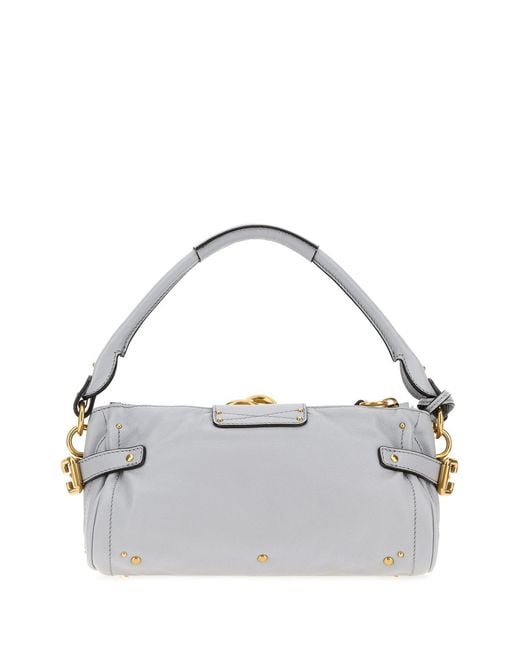 Chloé Metallic Powder Leather Paddington Shoulder Bag