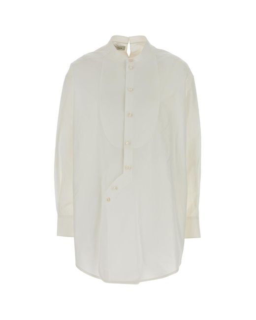Carven White Cotton Oversize Shirt