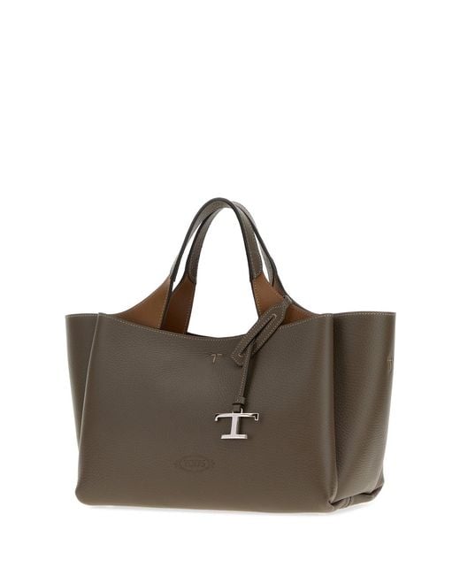 Tod's Brown Mud Leather Mini Handbag