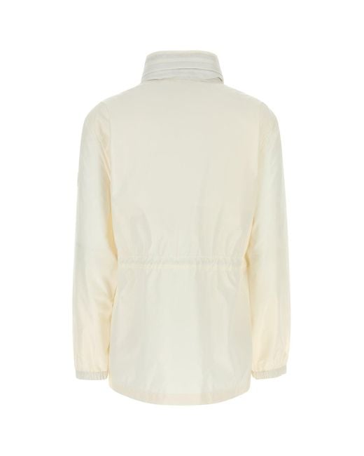 Burberry White Nylon Jacket