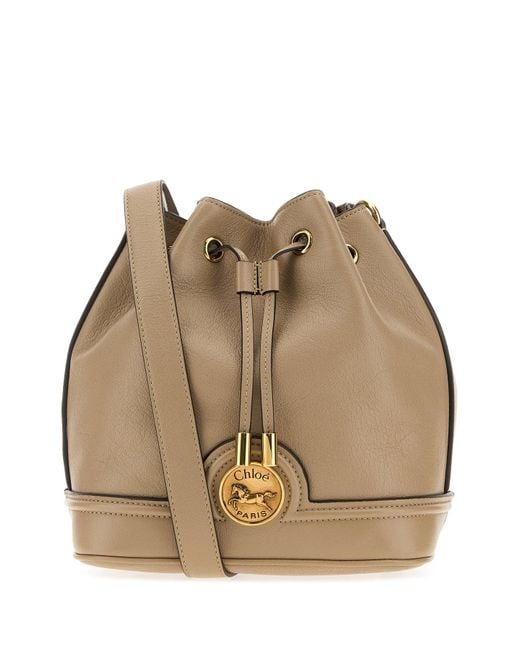 Chloé Natural Cappuccino Leather Bucket Bag