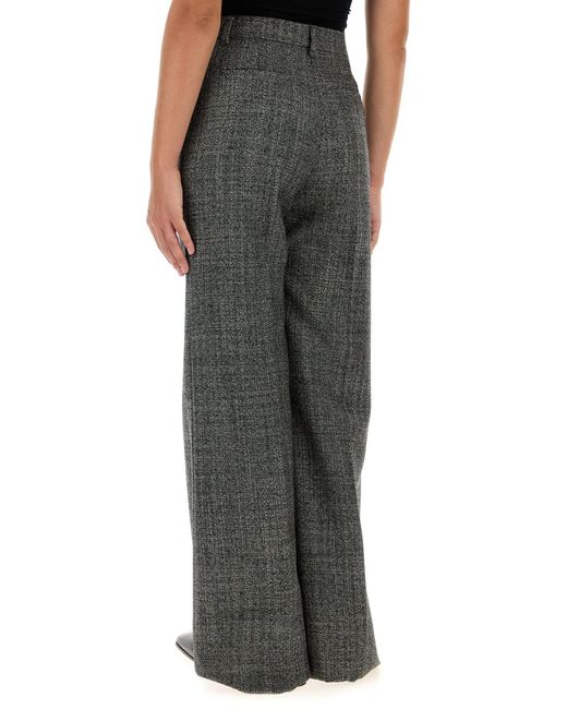 Valentino Garavani Black Two-tone Wool Palazzo Pant