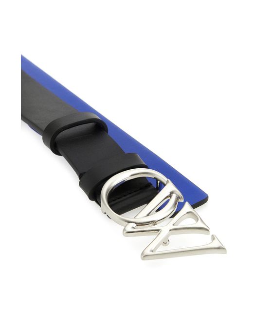 Off-White c/o Virgil Abloh Black Logo Leather Belt for men