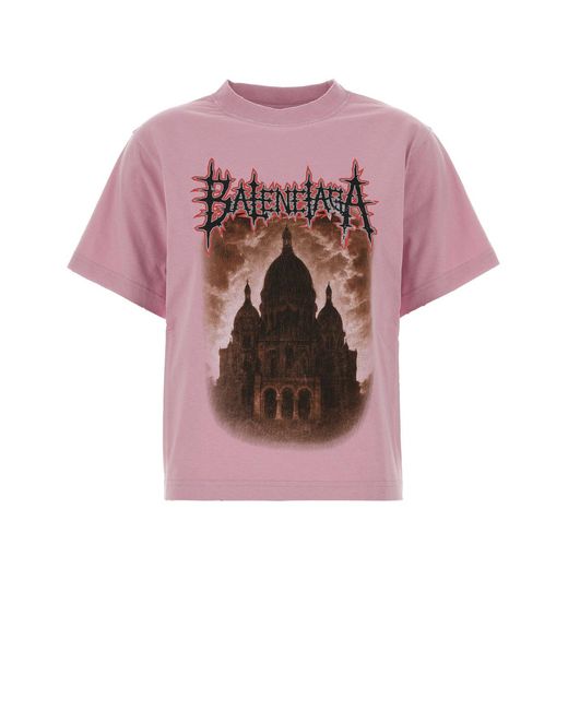 Balenciaga Pink Cotton T-Shirt