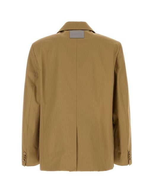 Balenciaga Green Beige Cotton Blazer for men