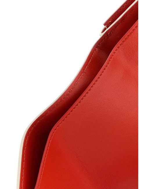 Portafoglio Baguette micro in pelle stampata di Fendi in Red