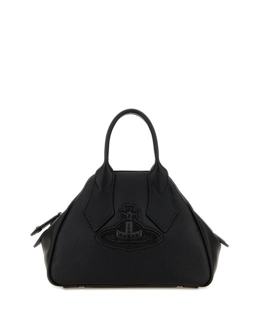 Vivienne Westwood Black Leather Small Yasmine Handbag