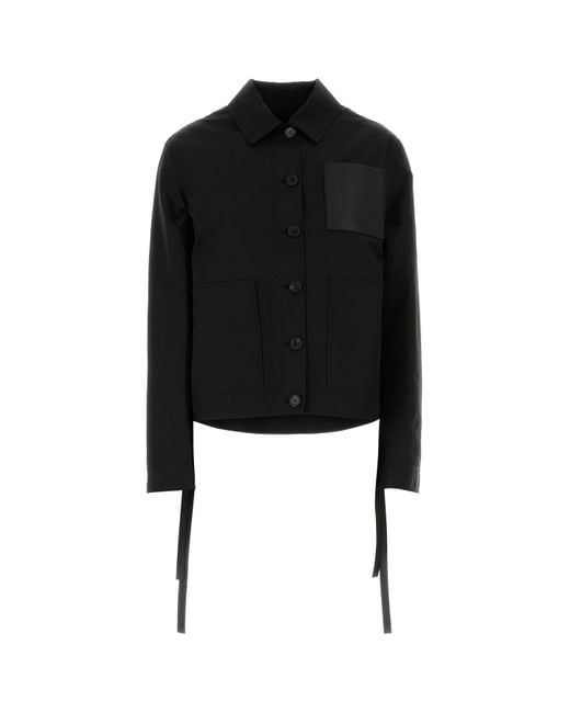 Giubbino in misto cupro nero di Loewe in Black