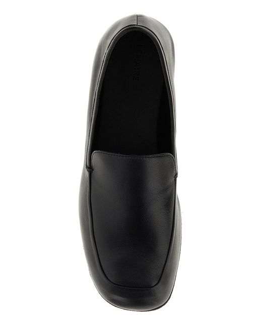 Lemaire Black Leather Loafers for men