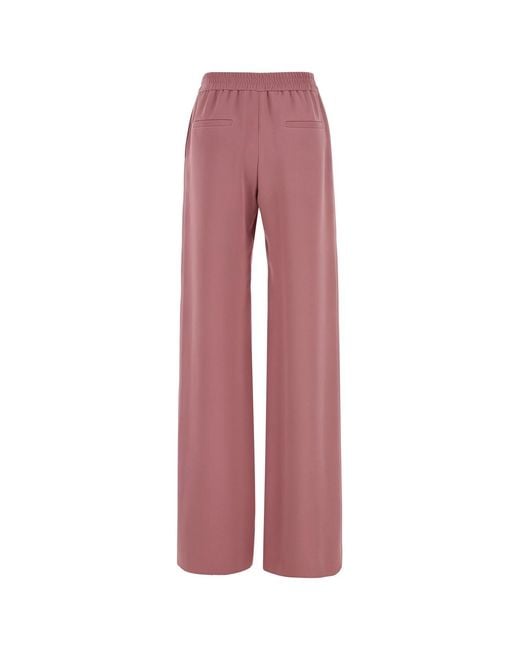 Valentino Garavani Antiqued Pink Silk Wide-leg Pant