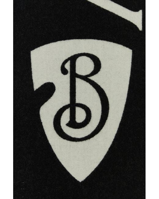 Sciarpa in lana nera di Burberry in Black da Uomo