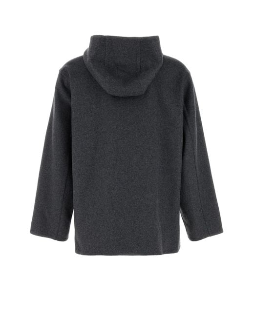 Felpa in lana grigio scuro di Bottega Veneta in Black da Uomo