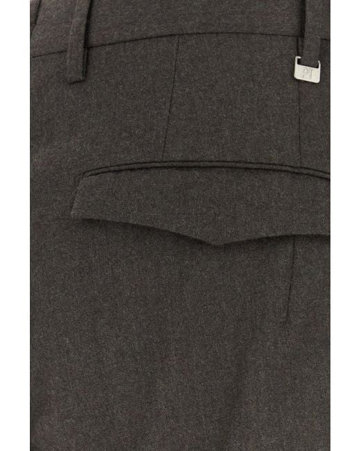 PT Torino Black Brown Stretch Wool Pant for men