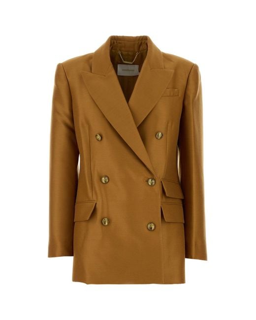 Giacca Hypnotic in misto lana caramello di Zimmermann in Brown