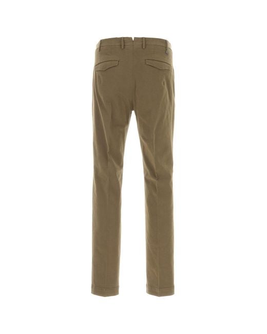 PT Torino Green Cappuccino Stretch Cotton Pant for men