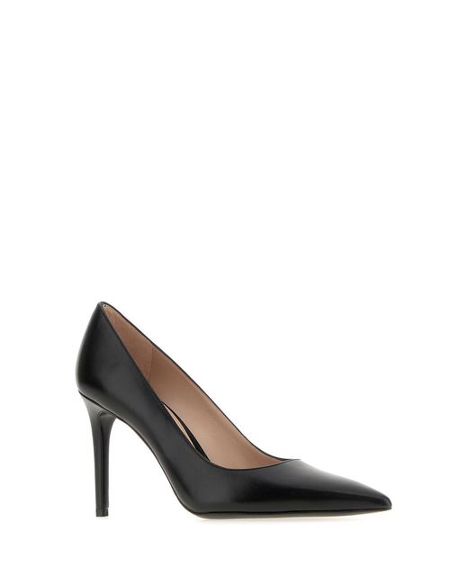 Stuart Weitzman Black Leather Stuart Pumps
