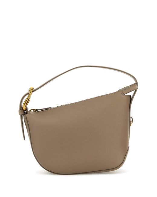 Borsa a mano Zip Quiver in pelle cappuccino di J&m Davidson in Brown