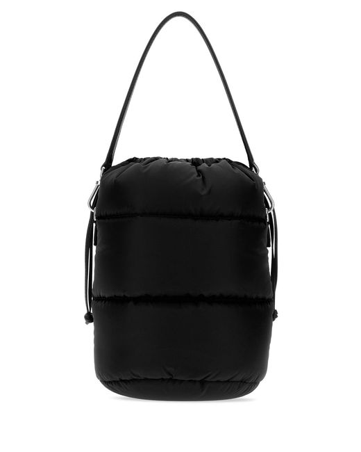 Moncler Black Nylon Caradoc Bucket Bag