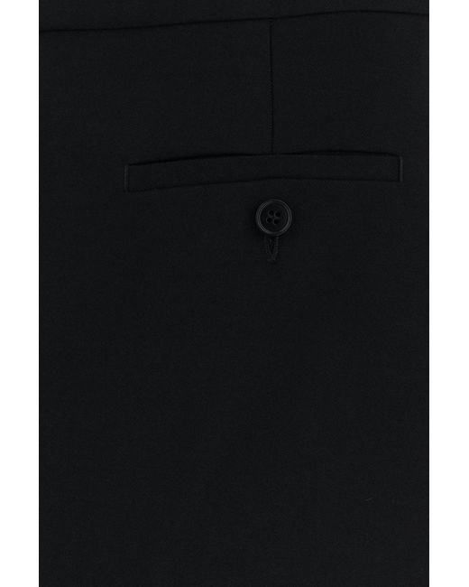 McQueen Black Stretch Wool Skirt