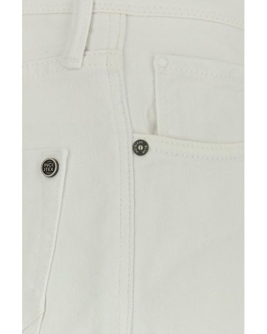 Incotex White Stretch Denim Jeans for men