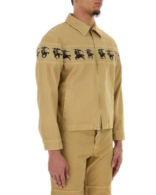 Burberry Natural Beige Denim Jacket for men