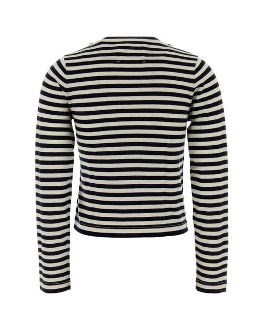 Extreme Cashmere Black Embroidered Cotton Blend N°451 Sweater