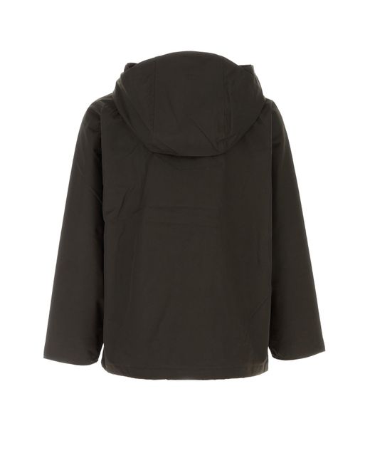 Nanamica Black Slate Polyester Raincoat for men