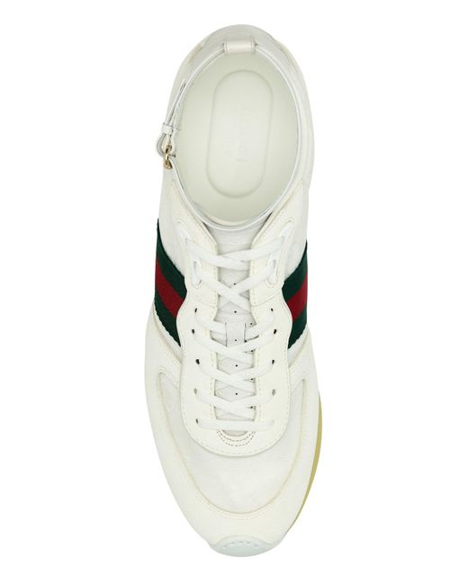 Sneakers Re-Motion bianche in tessuto GG e pelle scamosciata di Gucci in Multicolor