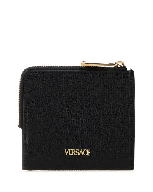 Versace Black Leather Wallet for men