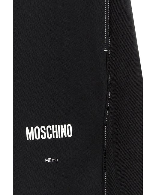 Moschino Black Cotton joggers for men