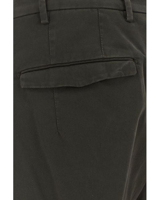 Pantalone in cotone stretch antracite di PT Torino in Black da Uomo