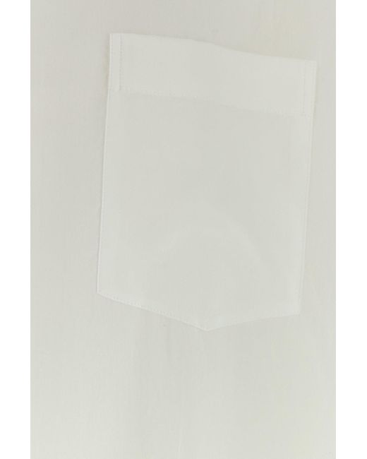 Camicia oversize in lyocell bianco di Balenciaga in White