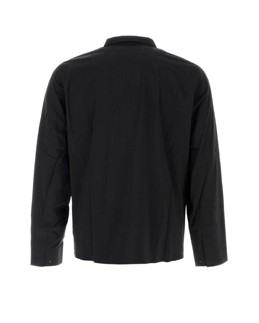Veilance Black Stretch Nylon Metry Shirt for men