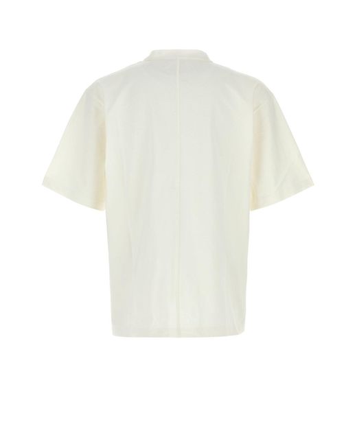 The Row White Solid Crew Neck T-Shirt for men
