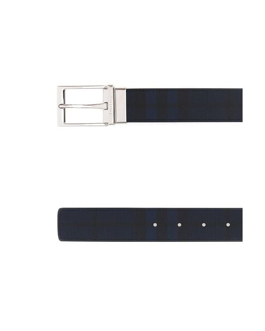 Burberry Black Printed Canvas Belt for men