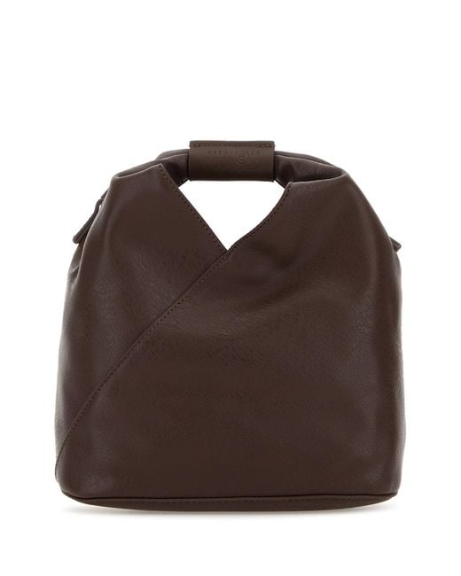 MM6 by Maison Margiela Brown Chocolate Synthetic Leather Japanese Handbag