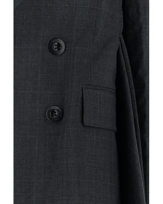 Giacca in lana ricamata di Sacai in Black