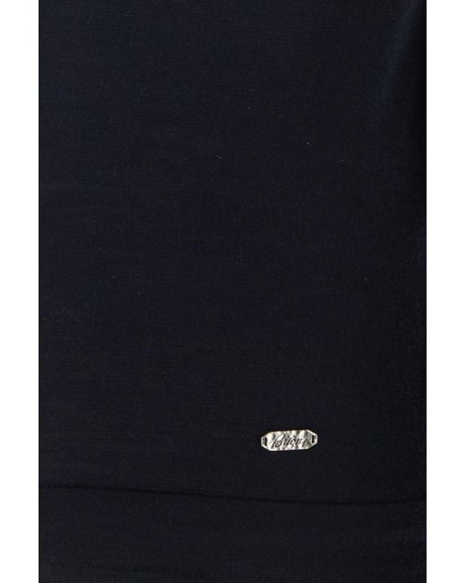 Brioni Midnight Blue Wool Sweater for men