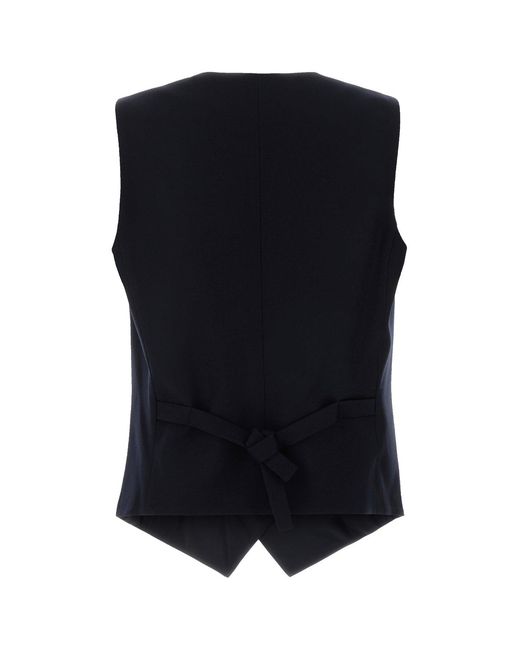 GIORGIO ARMANI X ALANUI Black Midnight Blue Wool Vest