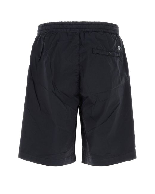 Bermuda in misto cotone stretch blu notte di C P Company in Blue da Uomo