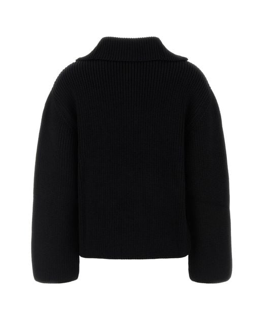 Courreges Black Wool Oversize Sweater