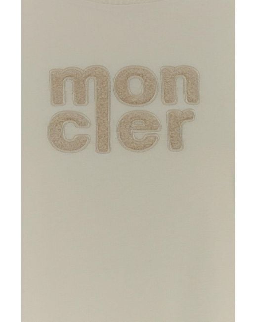 Moncler White Sand Cotton T-shirt