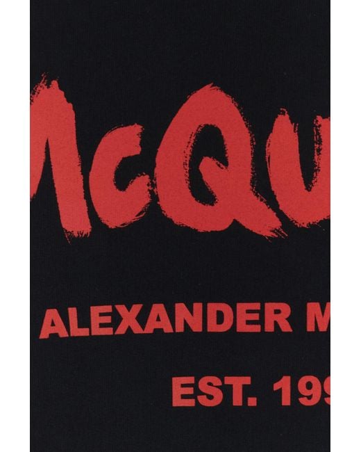 Alexander McQueen Black Graffiti Prt Sweater for men